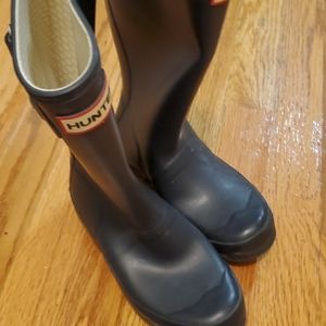 Hunter boots navy blue
